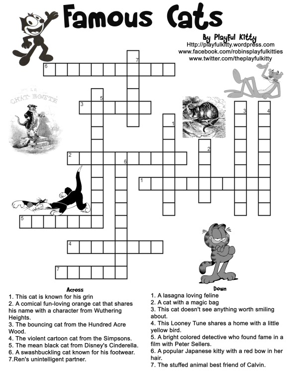 Famous Cats Crossword Puzzle.PDF