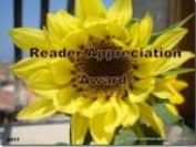 Reader's Apriciation Award